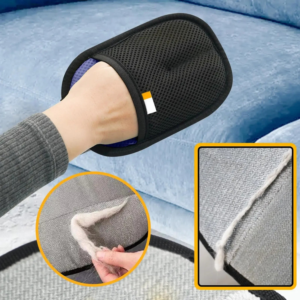 3pc Dog Cat Grooming & Hair Removal Kit Pet Deshedding Glove Massage Brush Lint Remover