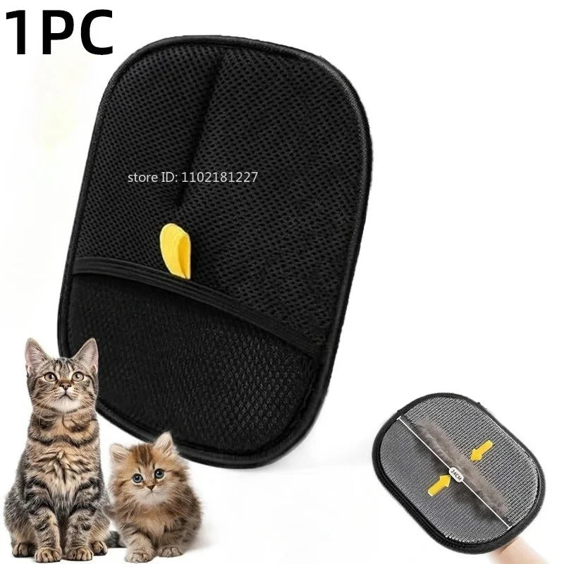 3pc Dog Cat Grooming & Hair Removal Kit Pet Deshedding Glove Massage Brush Lint Remover